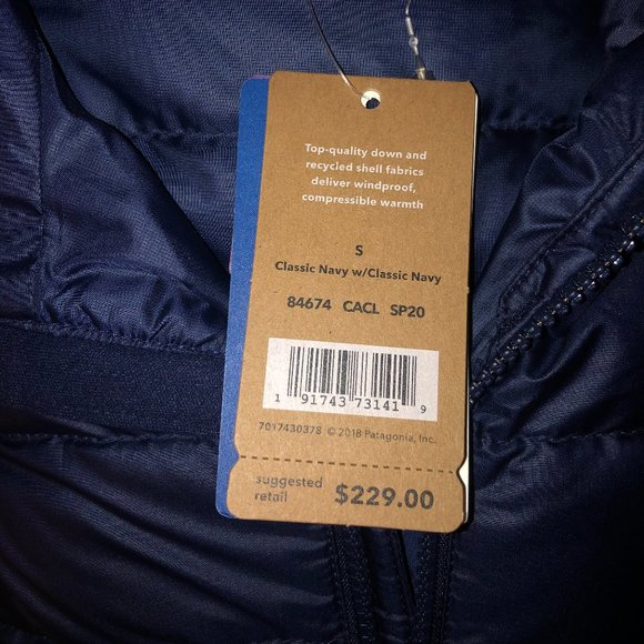 Patagonia Men's Navy Puffer Jacket Small - Picture 2 of 6